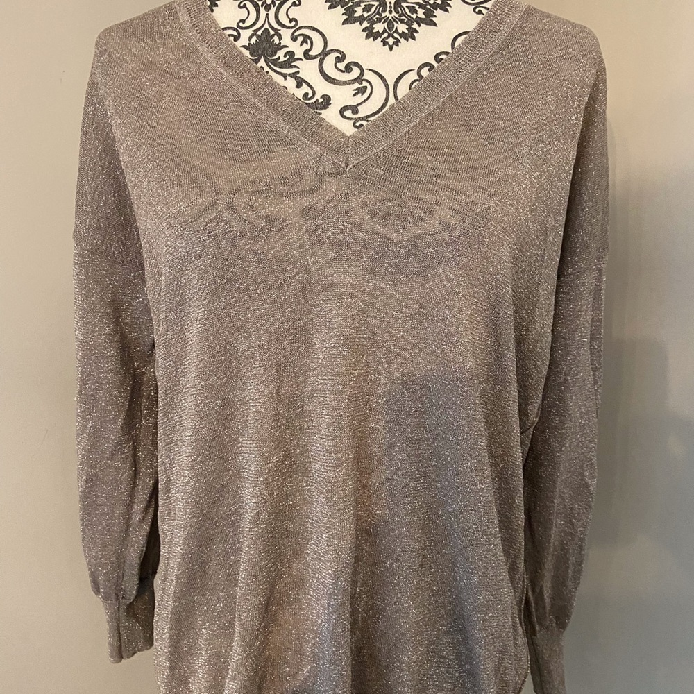 J Crew gold sparkle sweater